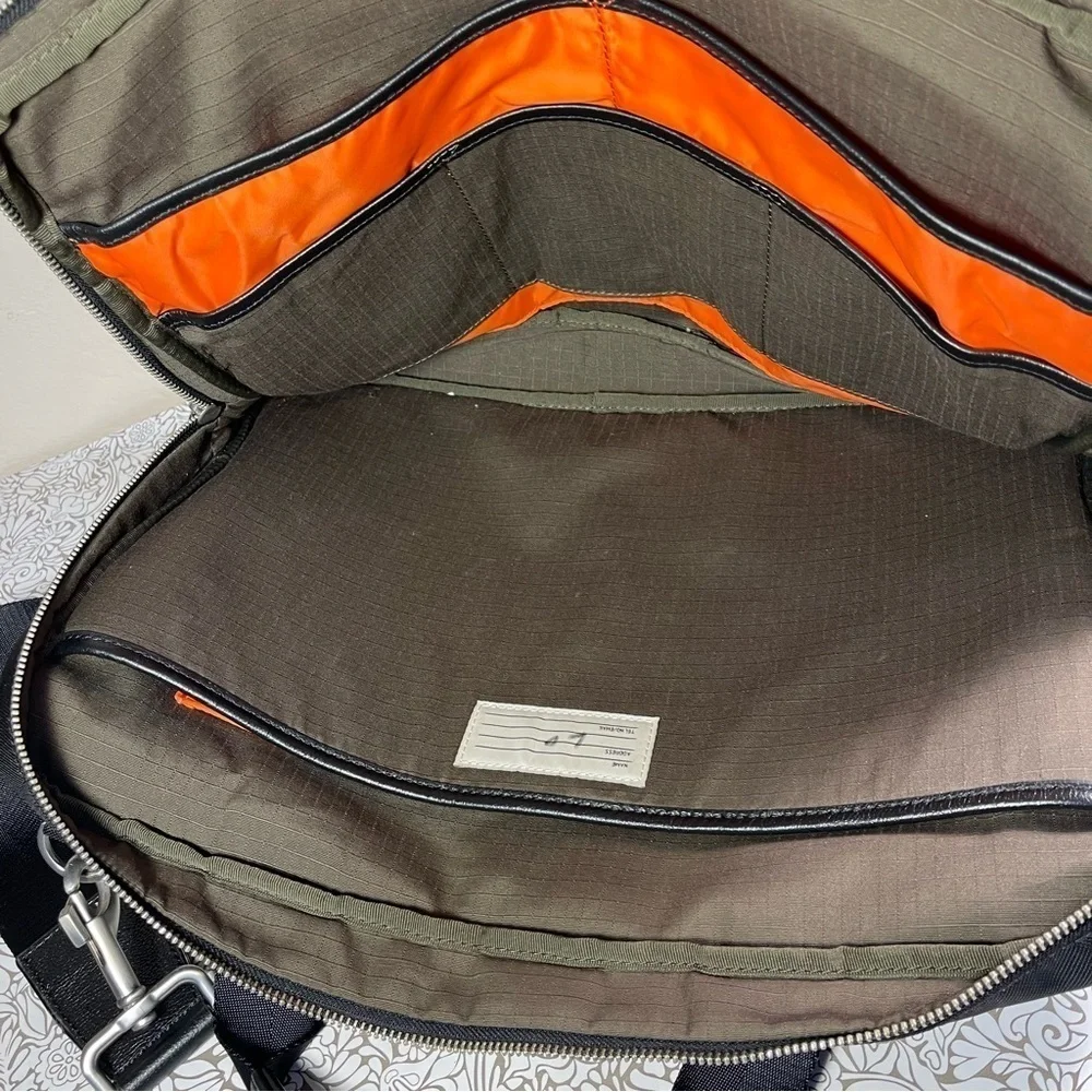Jack Spade Warren Street Waxed Canvas Laptop Briefcase Messenger Bag